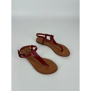 Cocobelle Women's Red Leather Sandals (SB11)
